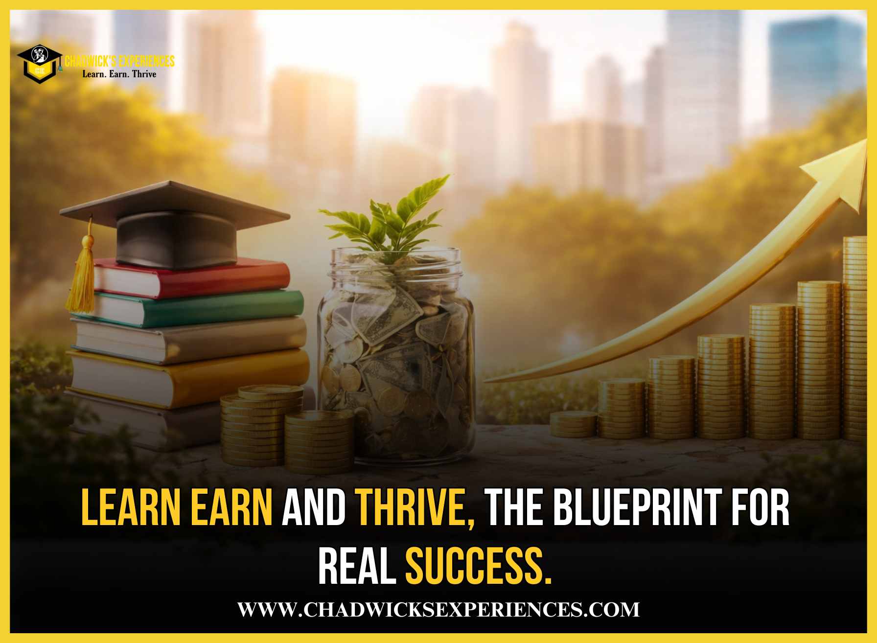 Learn Earn and Thrive The Real Blueprint for Success Nobody Taught You in School Meta Title: Learn Earn and Thrive The Blueprint for Real Success Meta Description: Discover Charles Chadwick’s real Learn Earn and Thrive blueprint through self reliance, growth, work ethic, and life lessons school never taught. URL Slug: /learn-earn-thrive The Quick Answer What Does Learn Earn and Thrive Mean To learn earn and thrive means building your life around three connected pillars. Learn means staying teachable and growing through real experience. Earn means understanding the value of work and building something through disciplined effort. Thrive means moving beyond fear and comfort so you can become the strongest version of yourself. Most people only get one piece of that framework. This article is about putting all three together to build a meaningful life. Most people are taught how to follow directions. Far fewer are taught how to build a life. That is the gap this message is meant to fill. Learn Earn and Thrive is not just a catchy phrase. It is a life blueprint built from real experiences, hard lessons, and personal growth. At Chadwick Experiences the mission has always been bigger than just talking about education or money. It is about helping people think differently about self reliance, growth, work, and the choices that shape their future. This focus on resilience and adaptability aligns with research from the American Psychological Association on how people overcome challenges to build meaningful lives. It is the exact same philosophy that explains why expanding your experiences gives you more choices in life and why not having financial knowledge is worse than not having money. The problem is simple. A lot of people were given an incomplete formula for success. They were told to go to school, stay in line, get a job, and hope everything works out. But real life does not usually move in a straight line. Real life tests your patience, your courage, your work ethic, and your willingness to keep growing when things feel uncertain. That is why Learn Earn and Thrive matters. It speaks to the person who wants more than survival. It speaks to the student, the worker, the parent, and the dreamer who knows there has to be a deeper way to build a meaningful life. What Learn Earn and Thrive Really Means Most people only get one piece of this framework. They may learn facts but never learn discipline. They may earn money but never grow in confidence. They may want to thrive but never challenge themselves enough to discover what they are capable of. This framework connects all three. The First Lesson If You Want Something Work for It One of the most motivating moments in my life started years before I ever bought my first motorcycle. When I was younger I always asked my father to buy me a dirt bike. Like a lot of young people I could already picture it in my mind. Sometimes he would even take me to a local dealership where I would sit on different bikes and dream about owning one. But one day he gave me an answer that changed how I saw life. He said, "Son, I am not going to buy you a dirt bike. It is not that I do not have the money. But if I buy you everything, you will never learn how to work for what you want." That moment stayed with me. It was more than a parenting lesson. It was a blueprint. He was telling me that desire alone is not enough. If you truly want something you have to put effort behind it. You have to develop patience. You have to learn discipline. You have to become the kind of person who can work for the things that matter. That lesson shaped me long before I fully understood it. It taught me that self reliance is not about being stubborn. It is about building strength. It is about knowing that some of the most meaningful things in life become meaningful precisely because you had to work for them. Learning Through Passion Not Just a Classroom Years later that same lesson came back in a way I will never forget. One of the most motivating moments of my life was buying my first motorcycle. It was used and I completely took it apart and restored it myself. I never went to school to learn how to work on motorcycles. Nobody handed me a perfect roadmap. My motivation to ride pushed me to figure it out. And that is what real learning often looks like. It is not always formal. It is not always neat. It is not always tied to a classroom, a grade, or a certificate. Sometimes you learn because something inside you refuses to let you quit. Sometimes motivation becomes your teacher. That motorcycle became more than a machine to me. It became proof that when you care enough you can learn things you were never formally taught. That same idea shows up in strong research on resilience and personal growth. The American Psychological Association explains resilience as the ability to adapt well in the face of challenge and difficulty. This is exactly what happens when people stop waiting to feel ready and start growing through action. When I finally rode that bike for the first time the feeling was incredible. It was not just about riding. It was about seeing what motivation, patience, and effort could produce. It was about proving to myself that learning does not always begin in a school building. Sometimes it begins with desire, discipline, and the decision to keep going until the pieces come together. $$Insert Motorcycle Image Here$$ Why the Learn Part Matters So Much The word learn in this framework is bigger than education. Learning means staying open enough to grow. It means treating experience like a teacher. It means understanding that some of life's best lessons come through doing, struggling, trying, rebuilding, and improving. That is one reason I connect so strongly with the idea that experience has value. It is not just about what you know in theory. It is about what life has taught you in practice. That theme also shows up naturally when discussing how listening to men twice your age can save you half the time because wisdom often comes from people and moments that compress years of lessons into one conversation. The Harvard Business Review has also written about learning agility which is the ability to learn from experience and apply it in new situations. That matters because success today does not only belong to people with credentials. It belongs to people who can grow, adapt, and keep learning when situations change. In other words learning is not finished when school ends. For many people that is when the real learning starts. The Earn Part Work Builds More Than Money The second part of the blueprint is earn. A lot of people hear that word and think only about income. But earning is deeper than money. Earning is about value. It is about work ethic. It is about becoming someone who respects process, responsibility, and growth. That is why my father's lesson mattered so much. He was not just teaching me how to think about buying a bike. He was teaching me how to think about life. If you are handed everything you may enjoy the reward for a moment but you may never develop the mindset needed to build something lasting. When you work for what you want the process changes you. That is what happened when I rebuilt my first motorcycle. I did not just gain a bike. I gained confidence. I gained problem solving ability. I gained a deeper respect for effort. That is the kind of earning people do not always talk about but it is often the kind that matters most. This same principle can shape the way people think about education and career choices too. The Bureau of Labor Statistics continues to show that education can improve earnings and lower unemployment, but it also notes that apprenticeships and other forms of training matter in the real world as well. That is important because it supports a broader truth. There is more than one valid path to building value in your life. Earning Respect for the Process One reason so many people struggle today is because they want the reward without the process. They want confidence without discomfort. They want results without consistency. They want opportunity without preparation. But the process is where the foundation is built. When you work for something you understand it differently. You appreciate it differently. You carry it differently. That could be a skill, a promotion, a business idea, a degree, or a personal breakthrough. That is why this message matters so much to students and young adults. If someone learns early that work builds more than income they are already ahead. They stop looking at every effort as a burden and start seeing it as construction. They realize they are building themselves while they are building the result. That message lines up naturally with the way I talk about long term development in my book Chadwicks Cultivated Circumstances. The deeper lesson there is that your experiences are not random. They become part of your value, your growth, and your future direction. The Thrive Part Growth Begins When You Step Beyond Comfort The third part of the blueprint is thrive. Thriving is not pretending life is perfect. It is not showing off on social media. It is not acting like fear does not exist. Thriving is what happens when you stop letting fear make your decisions. A recent experience in my own career drove that lesson home. Normally I liked to stay in my role as a Construction Surveillance Technician. I was comfortable there. I knew the work. I could handle the responsibility that came with that level. And if I am being honest part of me preferred to stay there because stepping into management also meant stepping into more pressure, more issues, and more exposure to the kind of negativity that can come from complaining coworkers. So for a long time I stayed where it felt safe. Then a moment came when no one else stepped up and I found myself in a position where I had to. I became an Assistant Site Security Manager. That decision changed me. What Happened When I Finally Stepped Up Once I stepped into that leadership role I learned far more than I expected. I saw new sides of the job. I gained more understanding of the field. I discovered that I was capable of more than I had allowed myself to believe. What I had once avoided out of fear became one of the biggest growth experiences in my career. That is what makes this story so important to me. For years I had been comfortable staying at the entry level with minimal responsibility. But comfort can quietly become a cage if you stay in it too long. When I finally moved beyond that old mindset I realized growth had been waiting for me on the other side of discomfort the whole time. Since stepping up I have learned so much more in the field of construction security and I have now recently become certified as a Site Security Manager. That certification matters to me but what matters even more is what it represents. It represents growth over fear. It represents what can happen when you stop shrinking yourself to fit your comfort zone. It represents a reminder that the next level of your life may require you to say yes before you feel fully ready. $$Insert Certificate Image Here$$ Why This Part of the Story Matters to Other People A lot of people are living in that same old mindset right now. They are staying in the role that feels familiar. They are avoiding leadership. They are talking themselves out of new responsibility. They are capable of more but fear keeps them small. I understand that because I have been there. But I also know what can happen when you challenge that fear. Sometimes the growth you need is hiding inside the opportunity you keep avoiding. Sometimes your confidence does not come before the step. Sometimes it comes after. If you are sitting in a place where you have become too comfortable do not ignore that feeling. Do not assume it is wisdom. Sometimes it is fear wearing a reasonable face. Take the step. You may surprise yourself. Learn Earn and Thrive Is a Life Blueprint Not Just a Motto When you put all three pieces together this framework becomes clear. You learn by staying teachable and growing through life. You earn by respecting work, value, and the process behind meaningful results. You thrive by stepping beyond fear and into the version of yourself that has been waiting to grow. That is why this message reaches beyond one industry or one stage of life. It applies to students trying to find direction. It applies to workers deciding whether to step into more responsibility. It applies to parents teaching their children the value of effort. It applies to anyone who is tired of living too small. That is also why this message fits naturally alongside our discussions on how the pursuit of education leads to debt traps. Success is often shaped long before people fully understand the choices in front of them. And if someone wants a broader look at my philosophy on work, debt, and building a stronger future that same spirit runs directly through The Pastor of the Student Loan Disaster. In that book practical lessons and hard truths come together in a way that challenges people to think differently about their path. A Simple Action Plan You Can Use Right Now This message only matters if people can apply it. So here is the practical version. Identify one lesson life has taught you. Look for a lesson that still shapes how you think today. It may have come from your parents, a setback, a failure, or a personal victory. Match your effort to your desire. Choose one thing you truly want and ask yourself whether your effort matches your desire. Wanting something is easy. Working for it is what reveals character. Step out of your comfort zone. Look honestly at where comfort may be limiting your growth. If there is an opportunity you have been avoiding because it feels uncomfortable that may be the exact place where development is waiting. Value your experiences. Stop underestimating your background. Some of the most valuable things you know did not come from formal education. They came from life. Commit to consistent growth. Big life change is often built through steady courage and not one perfect moment. The Real Message Behind Chadwick Experiences At its core this is what I want people to understand. Success is not only about what you are handed. It is about what you build. It is about what you learn when no one is forcing you to learn. It is about what you earn when effort becomes part of your identity. It is about how you thrive when fear no longer gets the final say. One moment with my father taught me that if I wanted something I had to work for it. One used motorcycle taught me that motivation could push me to learn skills I was never formally taught. One career decision taught me that stepping up can reveal strengths you did not know you had. Those are different stories but they all point to the same truth. Learn. Earn. Thrive. That is not theory. That is real life. Key Takeaways Learn Earn and Thrive is a real life blueprint built on growth, work ethic, and intentional living. Real learning does not only happen in school because it often happens through passion, pressure, responsibility, and experience. Earning is about more than money. It is about developing value, discipline, and respect for the process. Thriving begins when growth becomes more important than comfort. Fear can keep people at the entry level of their potential for years. Stepping into responsibility can reveal strengths and confidence that were already there. The things you work for often shape you more deeply than the things you are simply given. About the Author Charles A. Chadwick Jr. is an author, speaker, and financial literacy educator. He is the founder of Chadwick Experiences where he teaches students and young adults how to navigate real world financial decisions, build multiple income streams, and leverage their diverse experiences into lasting success. Frequently Asked Questions What does learn earn and thrive mean? Learn earn and thrive means building your life around growth, effort, and intentional living. You learn through experience, earn through discipline and value, and thrive by moving beyond fear into personal growth. Why is working for what you want so important? Working for what you want builds more than results. It builds patience, self reliance, discipline, confidence, and a stronger understanding of what meaningful effort really looks like. Can real learning happen outside of school? Yes. Some of the most important lessons in life come through experience, responsibility, failure, rebuilding, and solving real problems. Formal education matters but it is not the only teacher. Why do people stay in their comfort zone too long? People often stay comfortable because fear feels safer than uncertainty. But staying too comfortable can keep them from discovering skills, confidence, and opportunities that only appear when they step up. How can someone start thriving in life? Start by identifying one area where fear has been making your decisions. Then take one clear step forward. Thriving usually begins when action becomes stronger than hesitation.